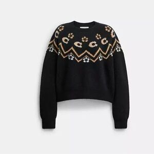 Coach Signature Fairisle Crewneck Sweater